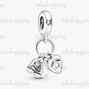 Pandora Baby Bottle and Shoes Dangle Charm